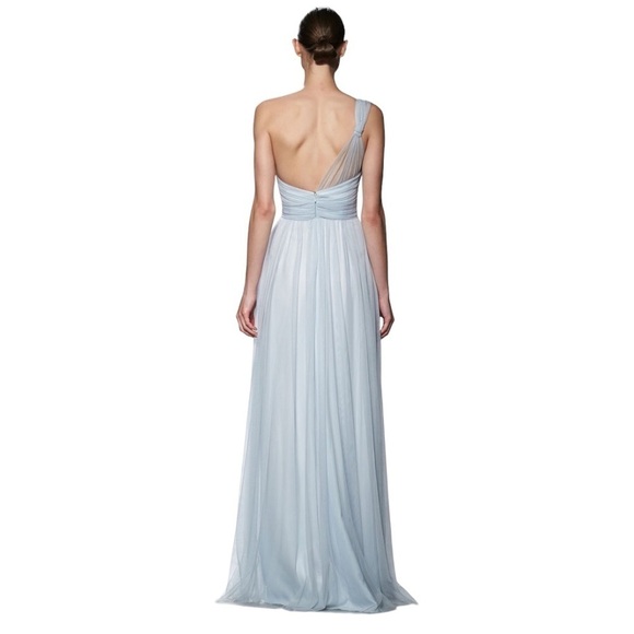 Amsale Red Crimson Maxi Tulle Overlay Formal Dress Crimson 6L Burgundy wedding - Picture 3 of 16